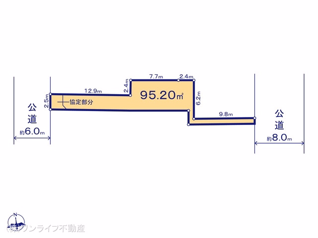 土地 江東区海辺012 1区画 区画図
