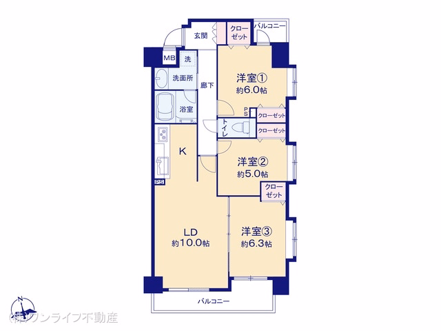 中古マンション ダイアパレス八広花水木通りトリニティ 間取図