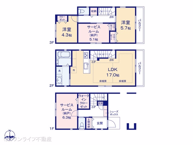 江東区大島8丁目（戸建） 間取図