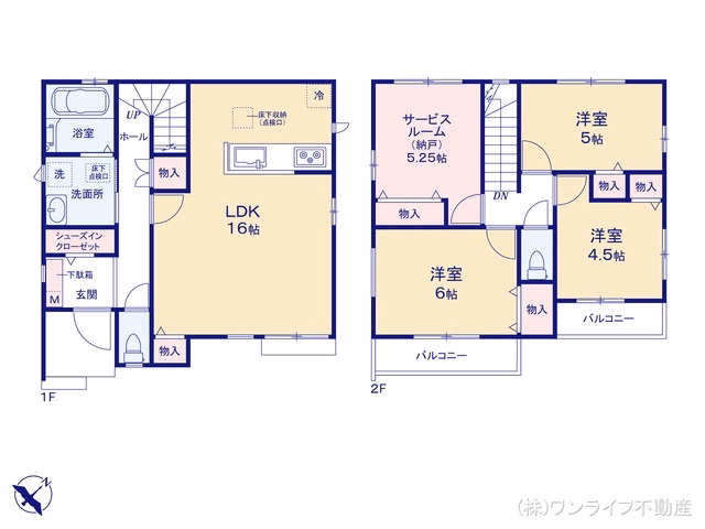 浦安市海楽1丁目（戸建）B 間取図