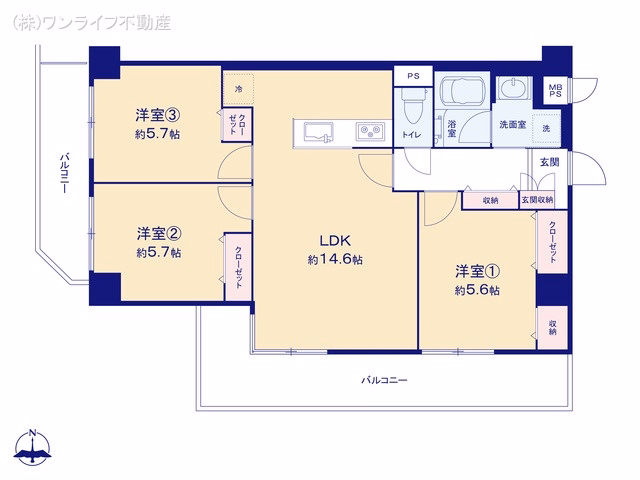 日商岩井西新井マンション 間取図
