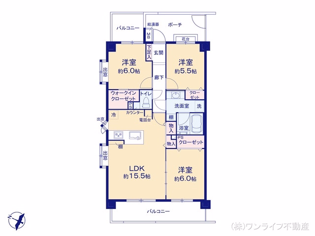 ライオンズガーデン金町 間取図