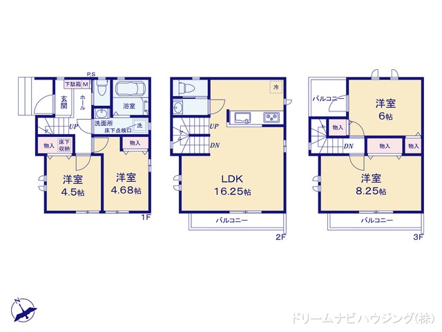 千葉県市川市大和田4丁目の新築戸建て 4LDK間取図 ※図面と異なる場合は現況を優先