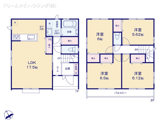 千葉県市川市大和田5丁目の新築戸建て 4LDK間取図 ※図面と異なる場合は現況を優先