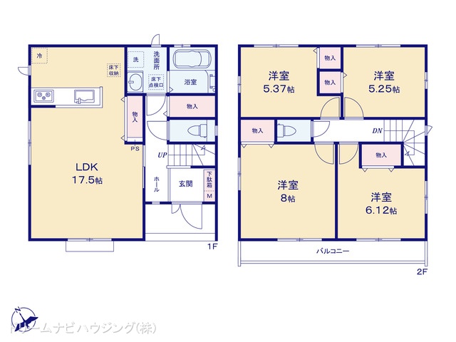 千葉県市川市大和田5丁目の新築戸建て 4LDK間取図 ※図面と異なる場合は現況を優先
