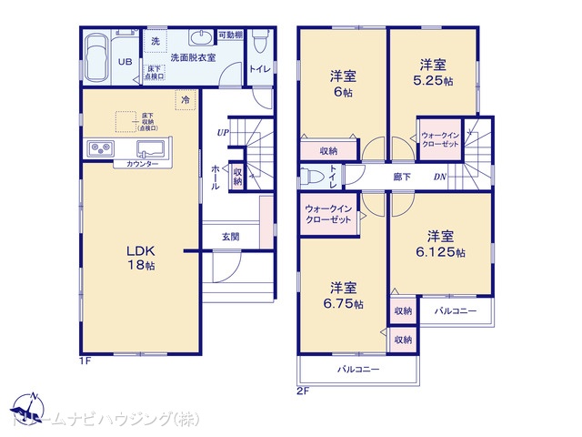 東京都江戸川区興宮町の新築戸建て 4LDK間取図 ※図面と異なる場合は現況を優先