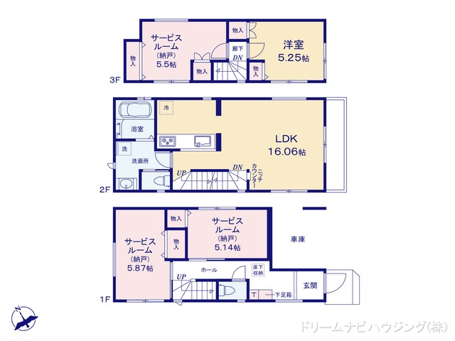千葉県市川市相之川2丁目の新築戸建て 1SLDK間取図 ※図面と異なる場合は現況を優先