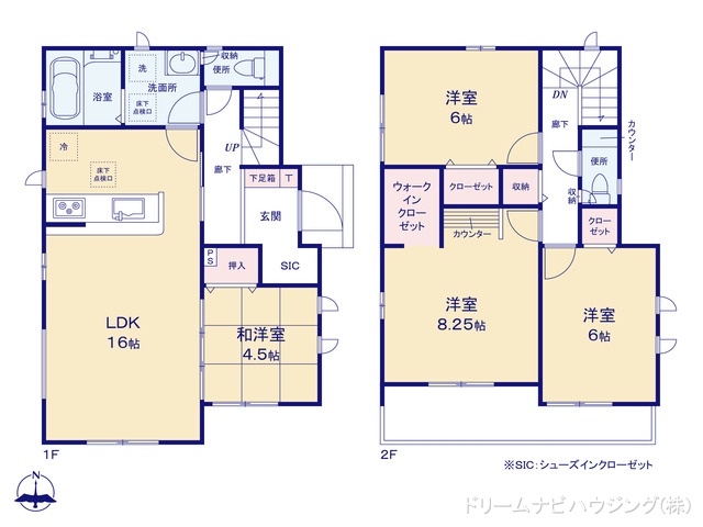 千葉県市川市大野町2丁目の新築戸建て 4LDK間取図 ※図面と異なる場合は現況を優先
