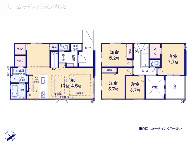 新築戸建て 市川市北方町5期 6号棟 間取図