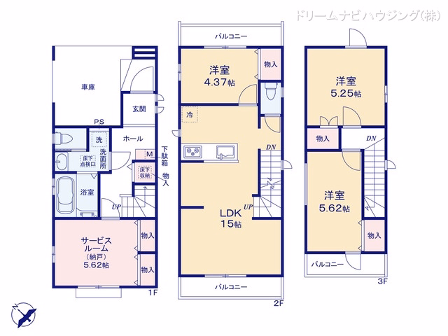 市川市塩焼3丁目(戸建)1-B 間取図