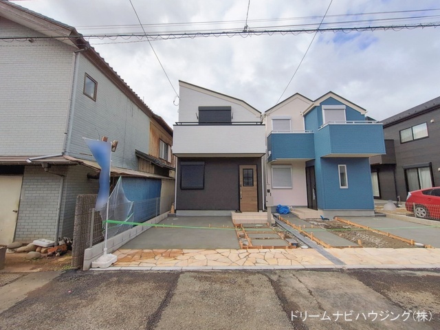 千葉県市川市柏井町1丁目の新築戸建て外構写真 2026年2月9日撮影