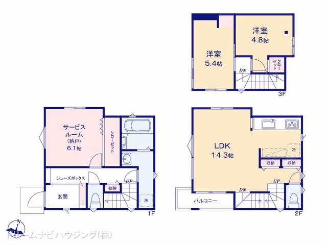 新築戸建て 市川市香取111II No.2 間取図