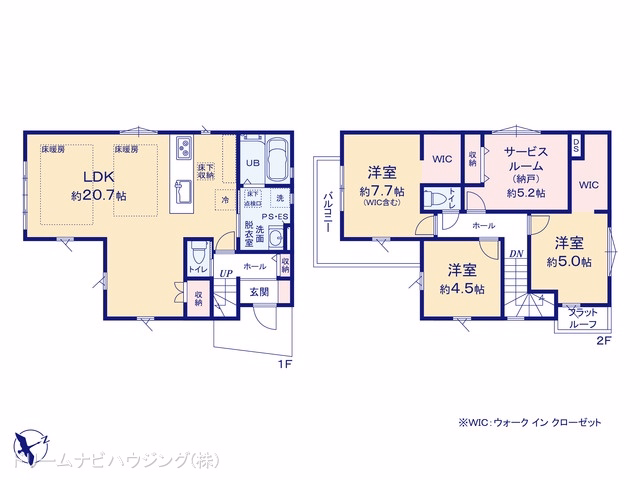 新築戸建て 市川市八幡9期 1号棟 間取図