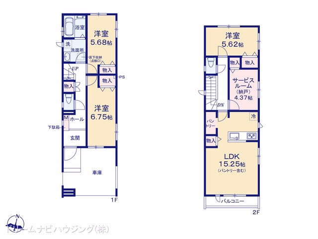 新築戸建て 江戸川区北小岩7丁目908番 A号棟 間取図