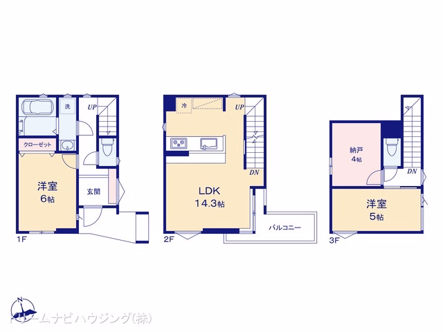 新築戸建て 江戸川区江戸川356 2号棟 間取図