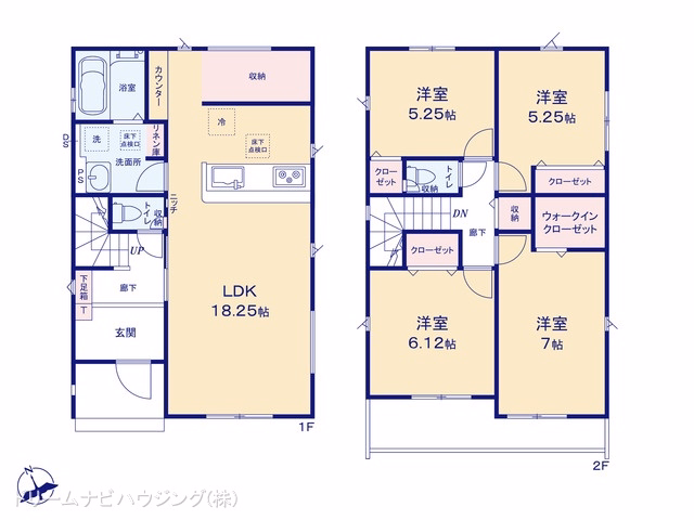 新築戸建て 市川市曽谷16期7棟 1号棟 間取図