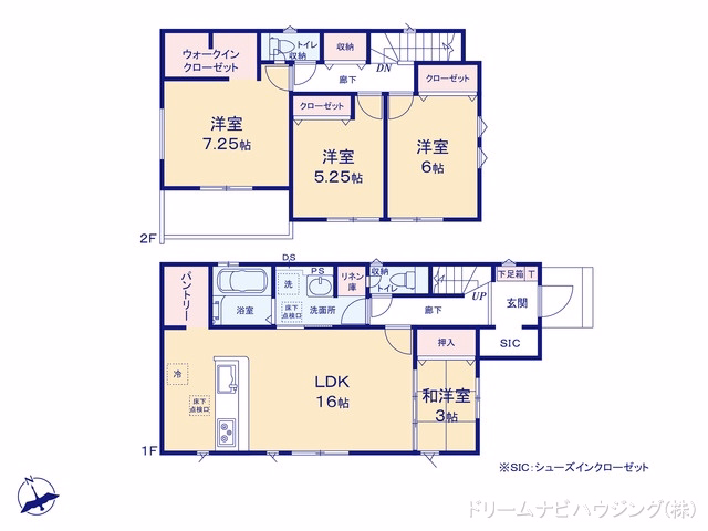 新築戸建て 市川市曽谷16期7棟 3号棟 間取図