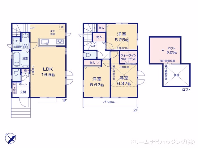 新築戸建て 市川市中国分5丁目353番 B号棟 間取図