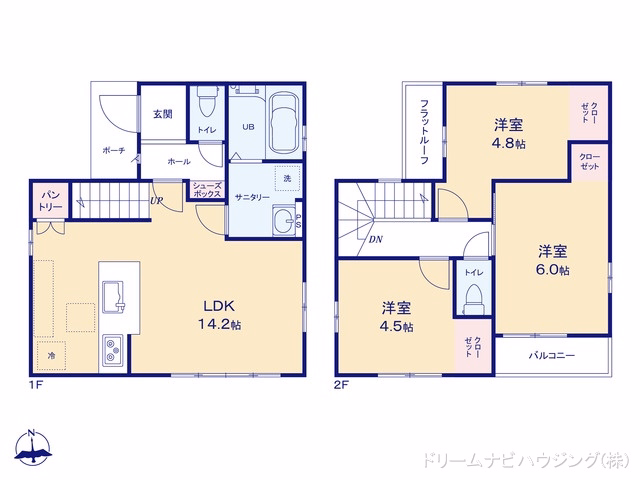 市川市真間4丁目（戸建） 間取図