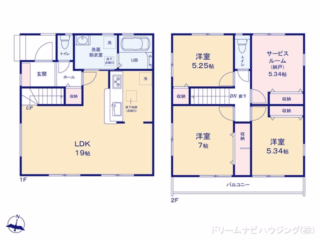 新築戸建て 市川市大和田 5号棟 間取図