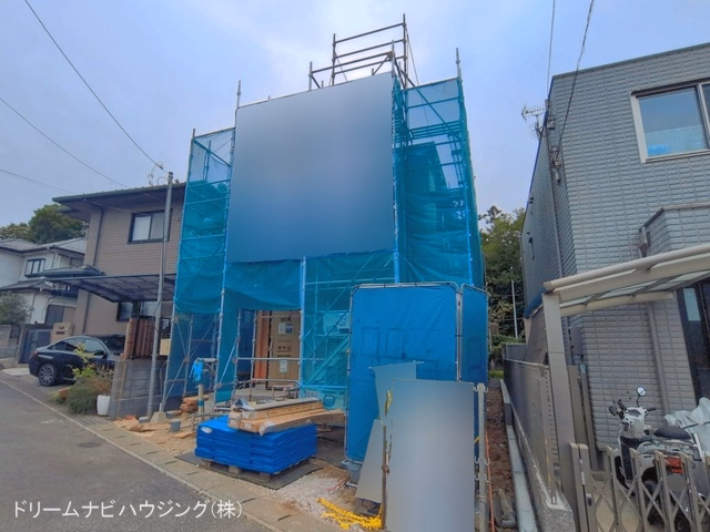 千葉県市川市北国分3丁目の新築戸建て上棟写真 2026年6月1日撮影