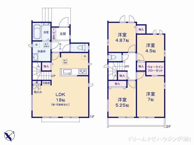 市川市中国分5丁目(戸建)A 間取図