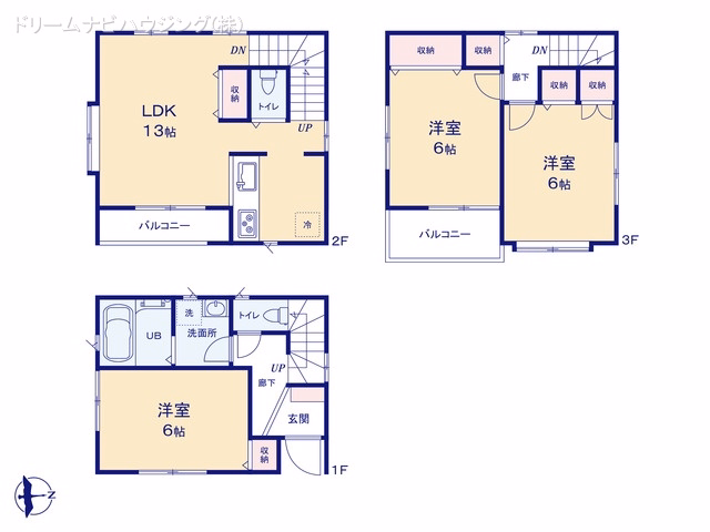 市川市鬼高3丁目(戸建) 間取図