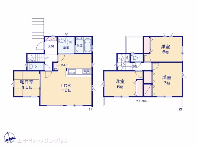 市川市北国分2丁目（戸建）01 間取図