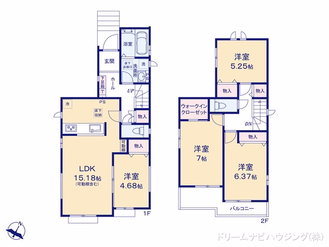 市川市本北方3丁目(戸建)B 間取図