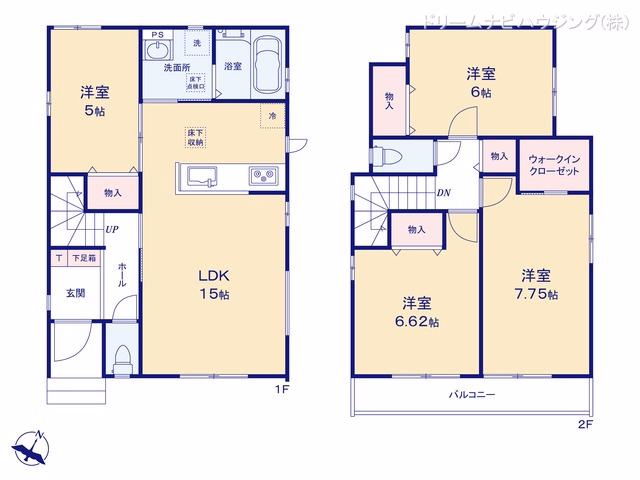 市川市本北方3丁目(戸建)C 間取図