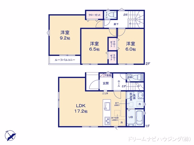 市川市下貝塚3丁目（戸建）01 間取図