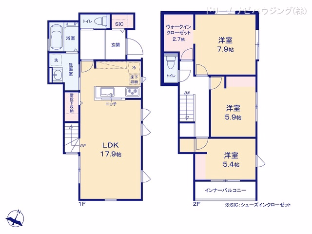 市川市国府台1丁目(戸建)01 間取図