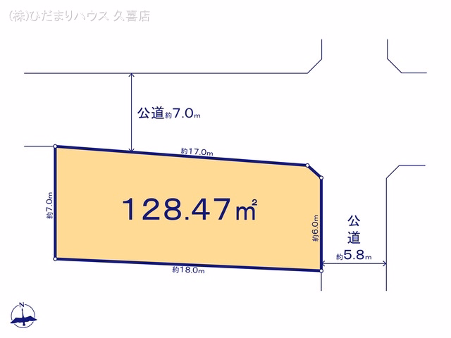 土地 古河市東本町1丁目 区画図