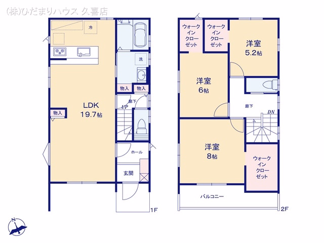 新築戸建て 久喜市菖蒲町菖蒲（9区画） 8号棟 間取図