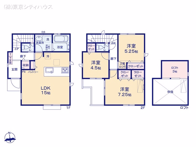 三鷹市上連雀7丁目（戸建）02 間取図