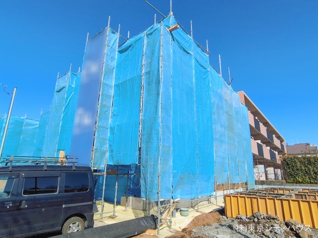 東京都三鷹市北野２丁目の新築戸建て上棟写真 2026年2月8日撮影