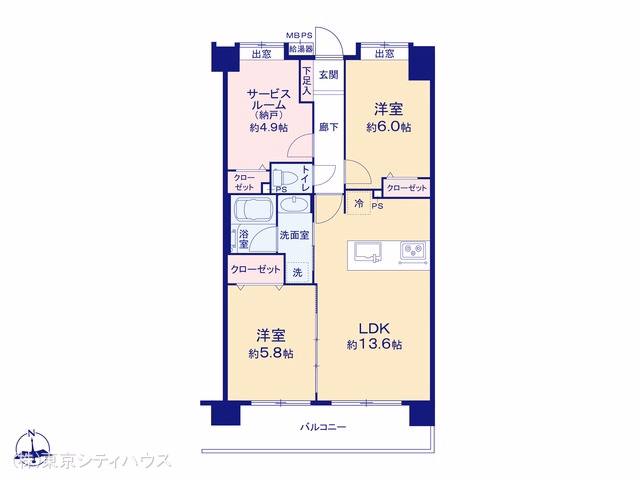 サンティール三鷹サウスウイング 間取図