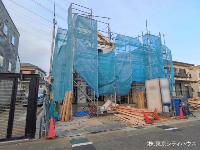 東京都調布市深大寺東町4丁目の新築戸建てシート写真 2026年2月1日撮影