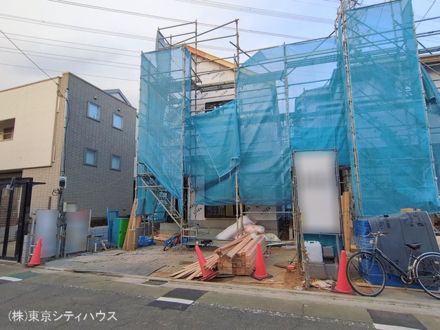 東京都調布市深大寺東町4丁目の新築戸建てシート写真 2026年2月1日撮影