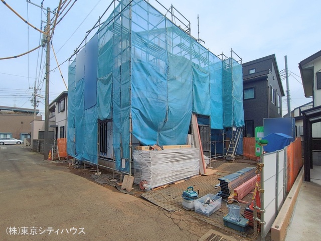 東京都調布市飛田給２丁目の新築戸建てシート写真 2026年2月19日撮影