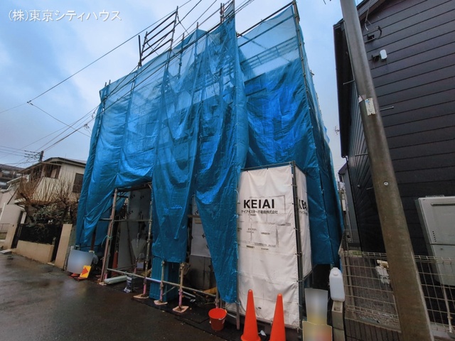 東京都調布市柴崎１丁目の新築戸建てシート写真 2026年3月2日撮影