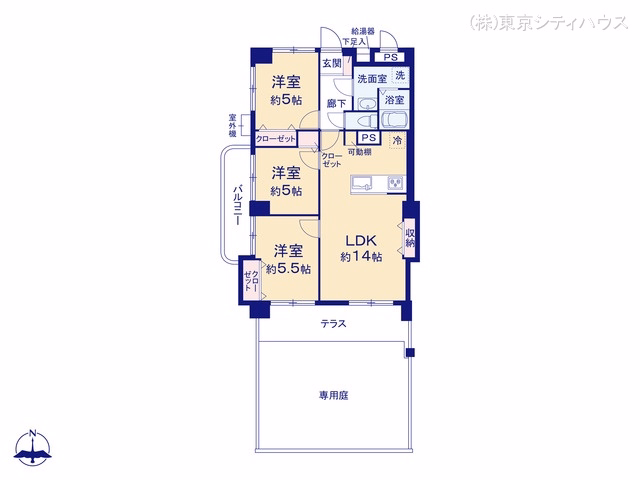 ライオンズマンション三鷹 間取図