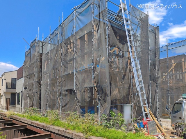東京都武蔵野市境南町1丁目の新築戸建て上棟写真 2026年5月28日撮影