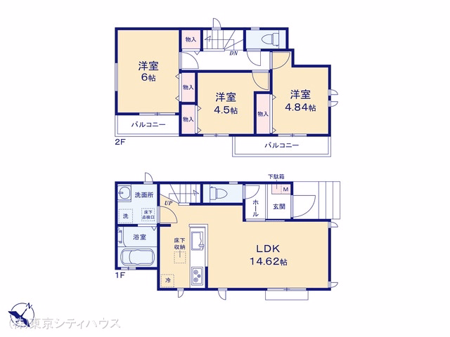 調布市富士見町3丁目(戸建)B 間取図