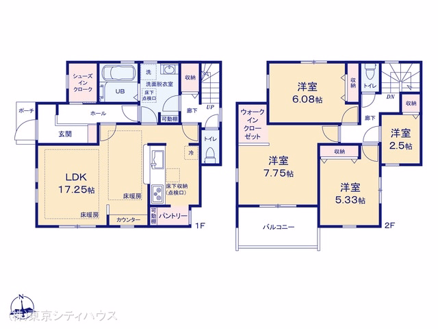 稲城市若葉台1丁目(戸建)08 間取図