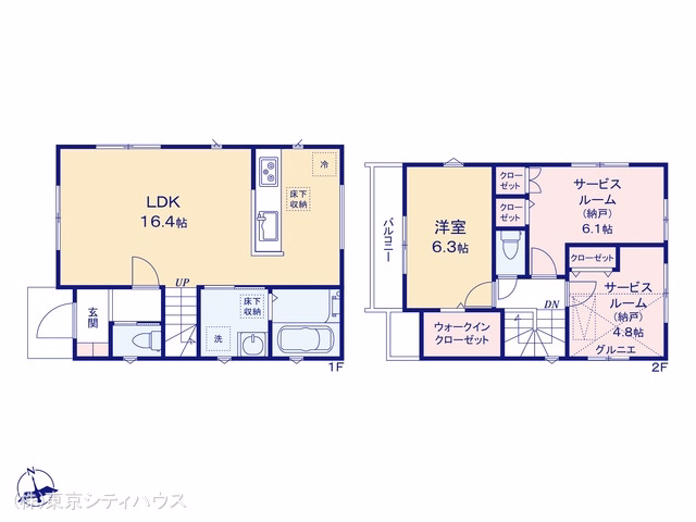 調布市上石原3丁目（戸建）02 間取図