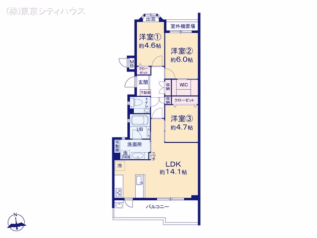 朝日マンション国領 間取図