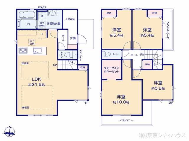 三鷹市井口4丁目(戸建)01 間取図