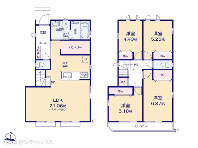三鷹市大沢3丁目(戸建)A 間取図