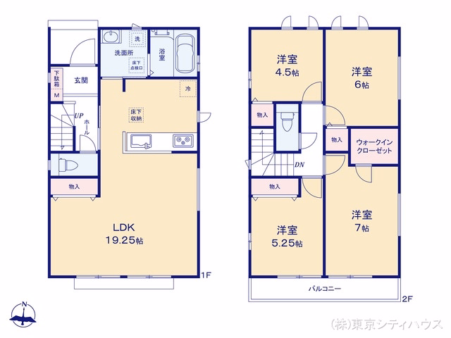 三鷹市大沢3丁目(戸建)B 間取図